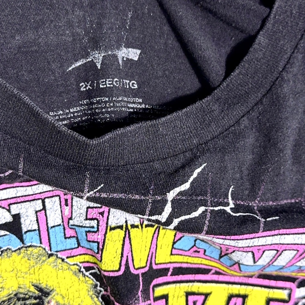 WWE Wrestlemania VI T-shirt Mens Size 2XL Ultimate Warrior Randy Savage Black - Picture 4 of 9